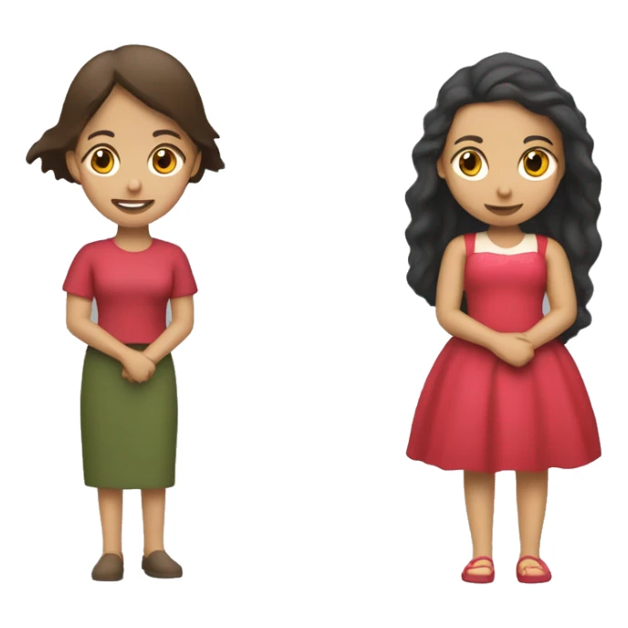 Rosa roja y una chica agarrándose sticker