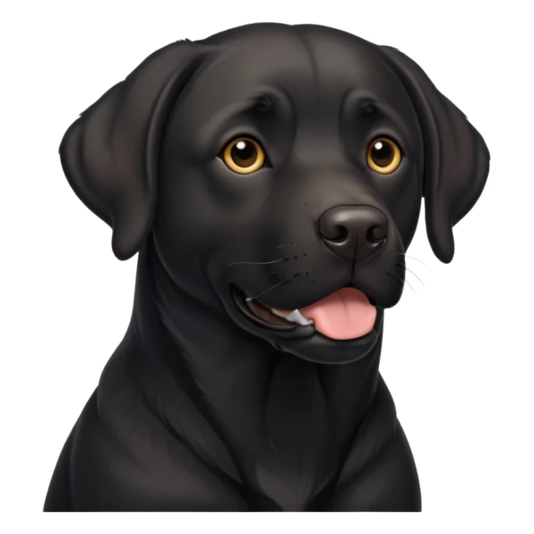 Perro Labrador  negro adulto con la mandíbula  un poco más marcada sticker