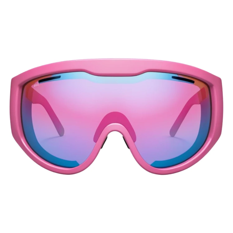 super thick sporty pink shield visor sunglasses with extra chunky oversized frame, heavy-duty build, substantial construction, one-piece lens sticker