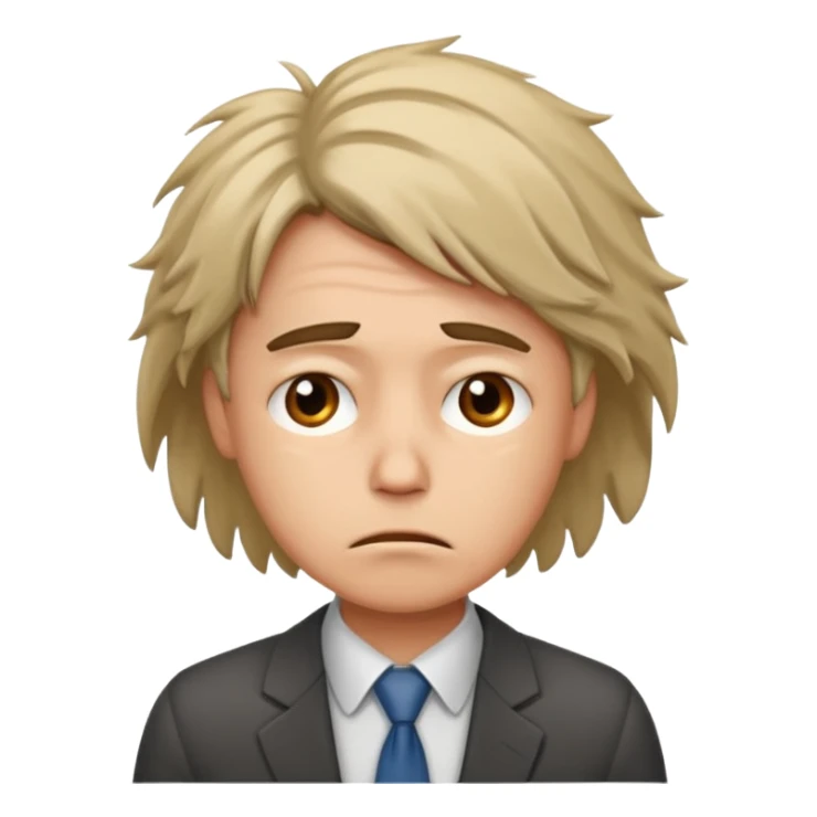 office worker in stress do not want to talk sticker