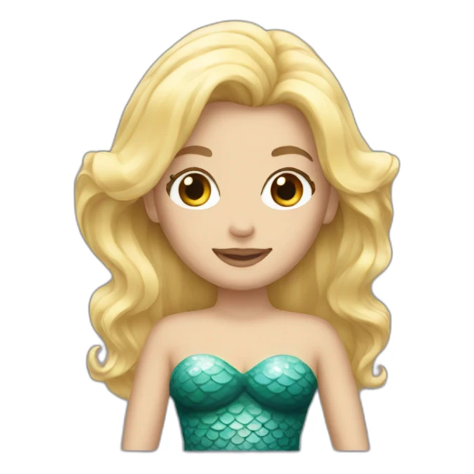 Mermaids with blonde hair  sticker