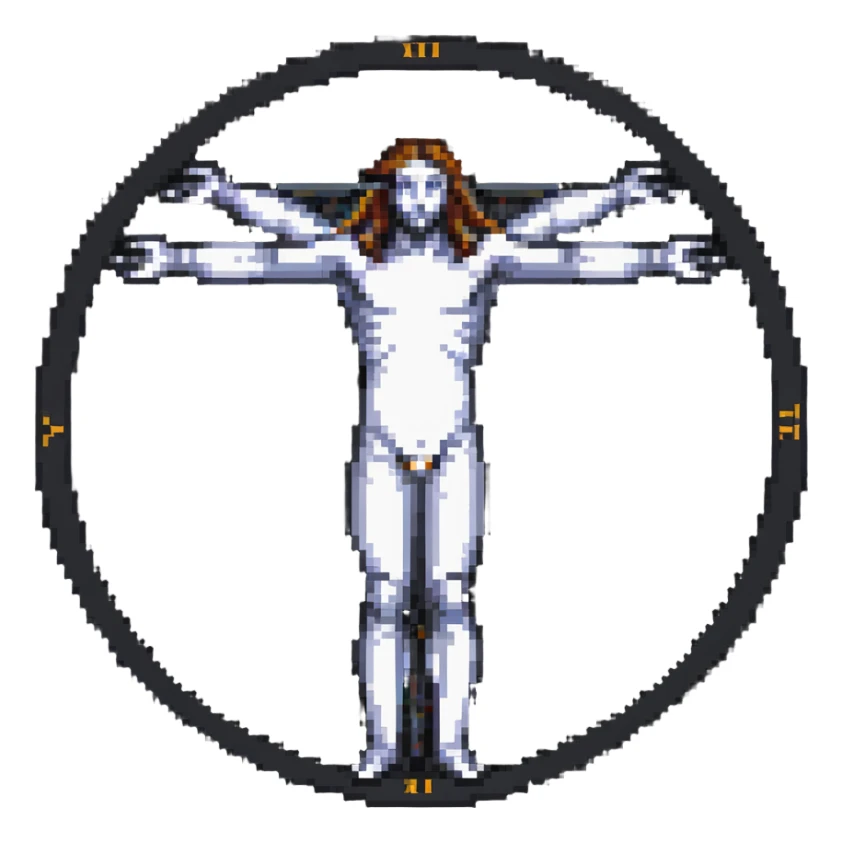 Vitruvian Man drawing by Leonardo da Vinci sticker