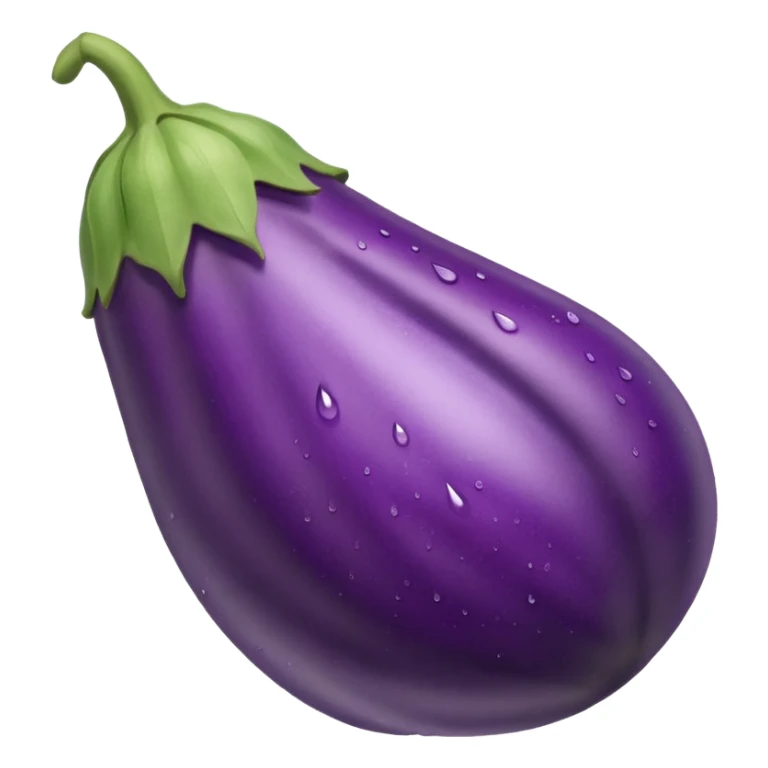 Water coming out of an eggplant sticker