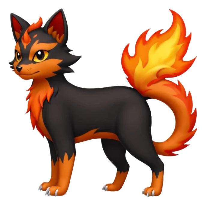 Litten-Torracat-Zorua-Houndour-fusion sticker