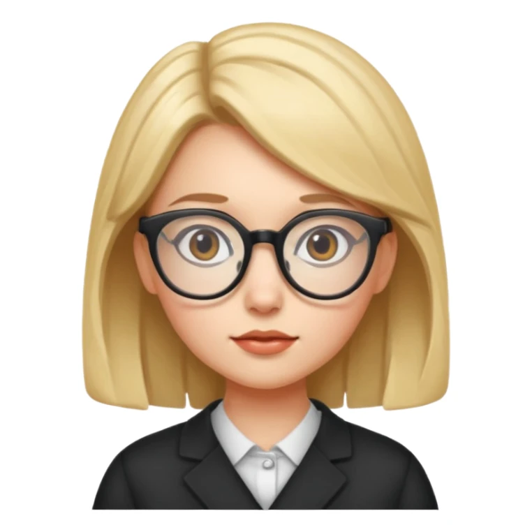 genius girl with glasses sticker