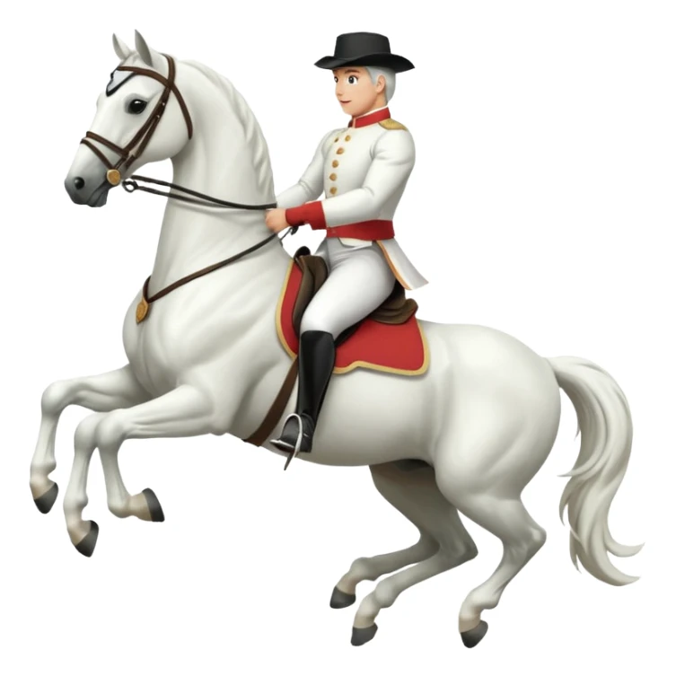lipizzaner horse & rider capriole sticker
