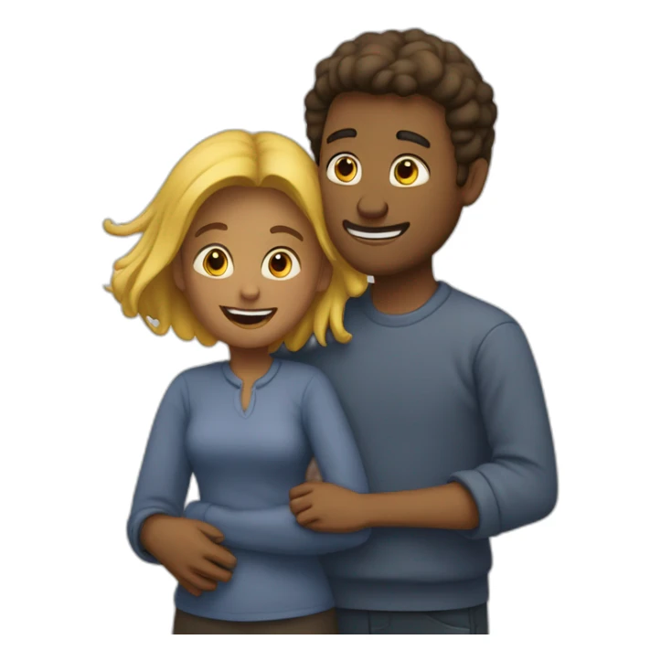 Deux personnes qui s’embrassent sticker