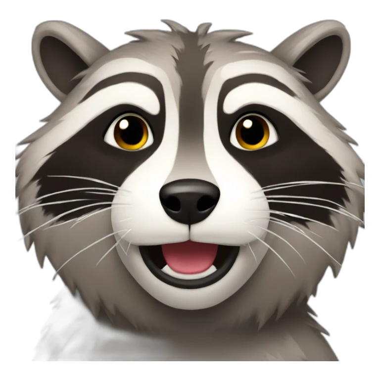 sweating racoon sticker