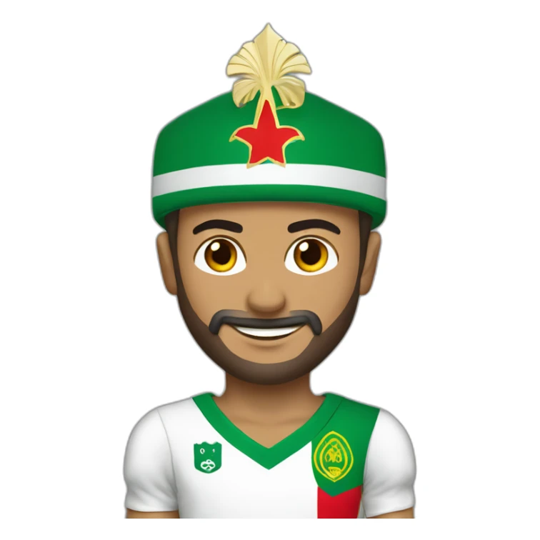 Le roi Mohammed 6 avec le maillot de l'Algérie sticker