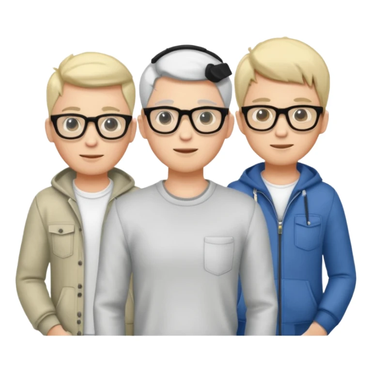 Group of 4 vibe coders, all male and white skinned  sticker