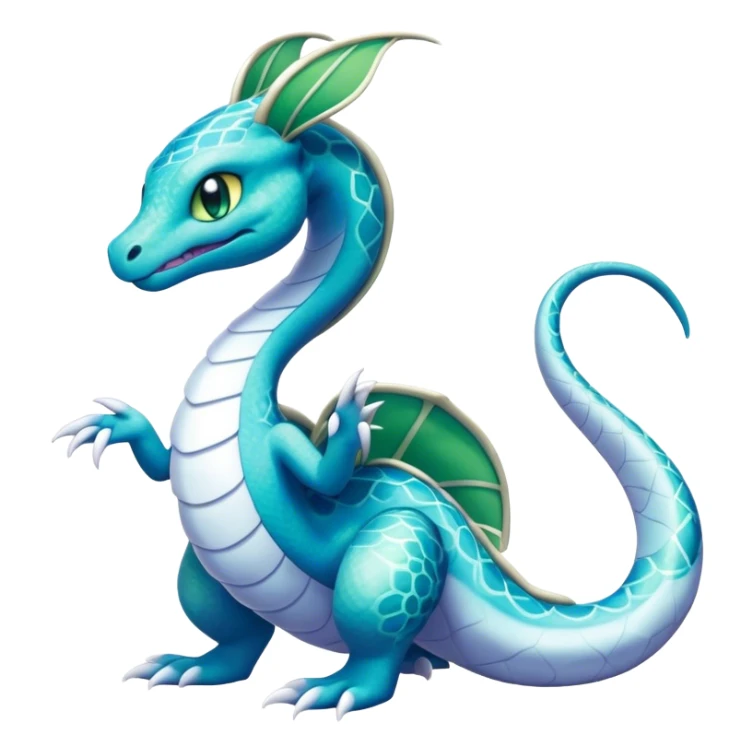 Seviper-Dragonair-Dratini-hybrid, full body, two legs, two hands sticker