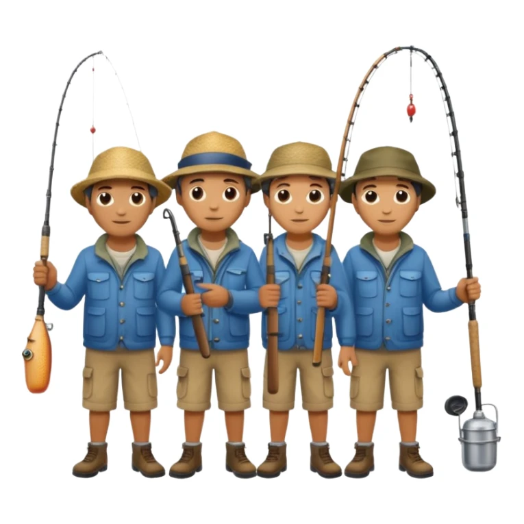 удочки, снасти, приманка, рыбаки sticker