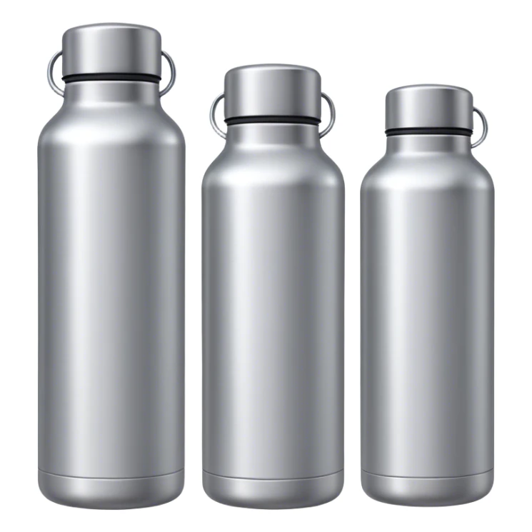 All the water bottles in the world metal sticker