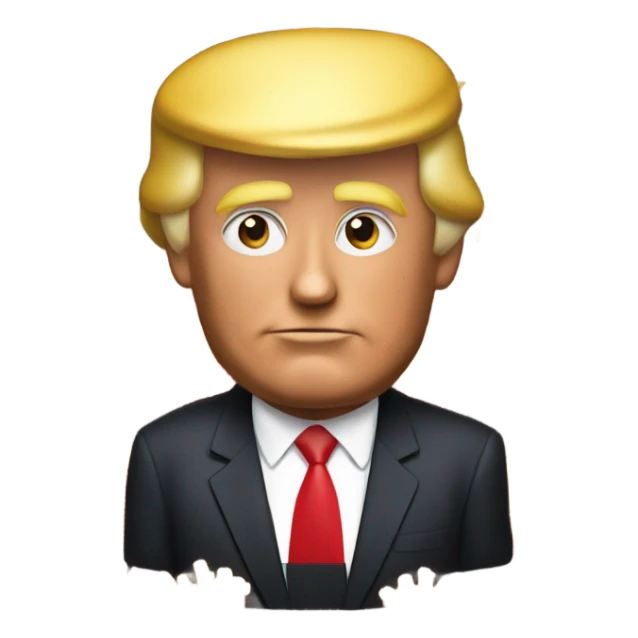 donald trump with mcdonalds fries sticker