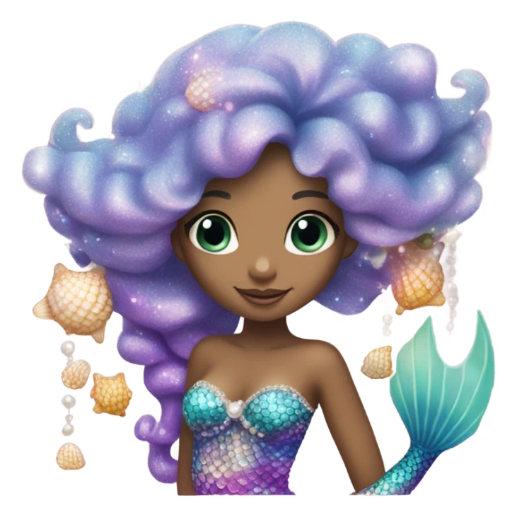 Glitter mermaid sticker
