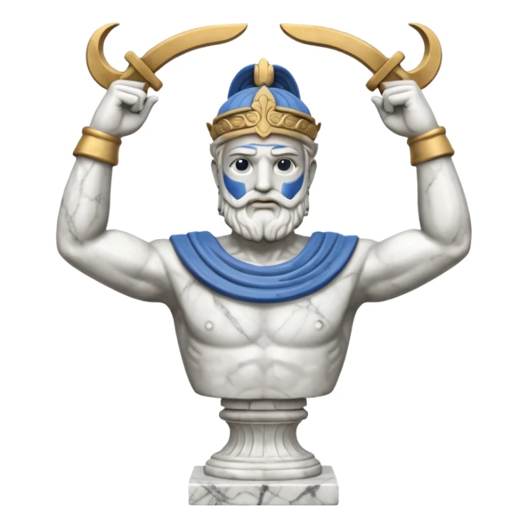 greek arms statue sticker