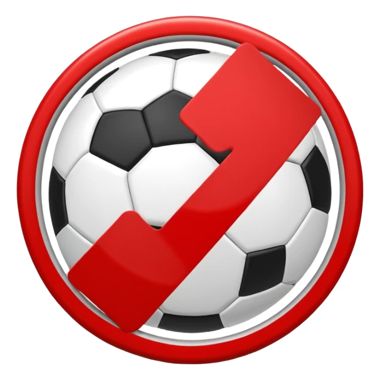traffic sign style emoji, no playing football allowed sticker