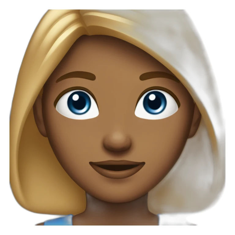 Ado de 14 ans avec tâche de rousseur et cheveux marron et yeux bleu sticker