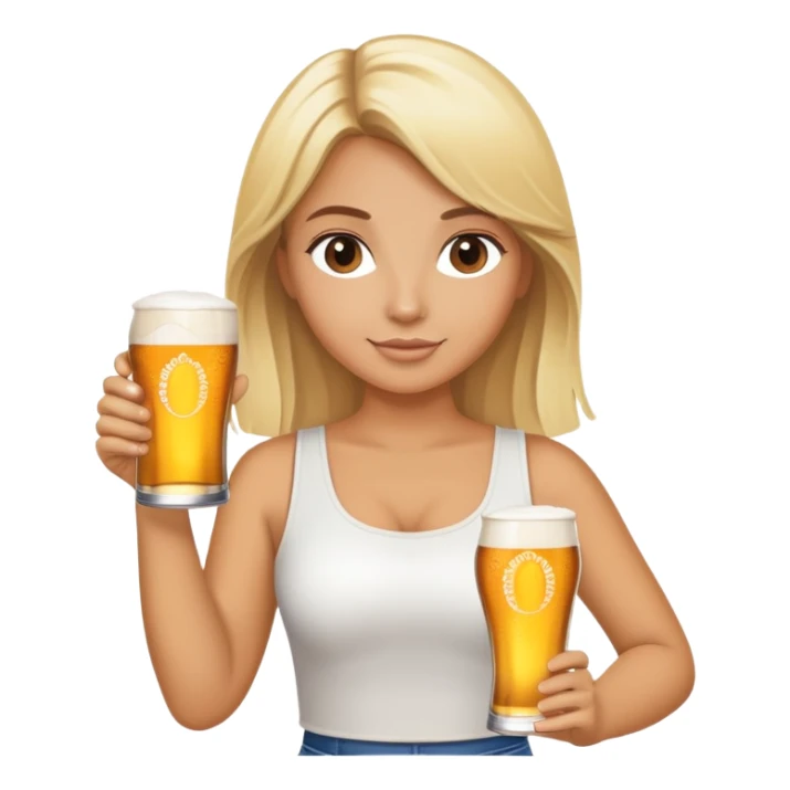 blonde girl with corona beer sticker