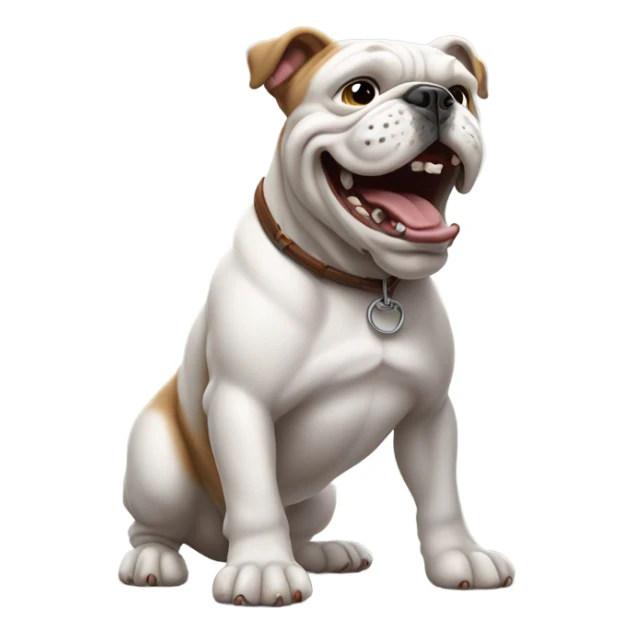 Bulldog raising one paw sticker