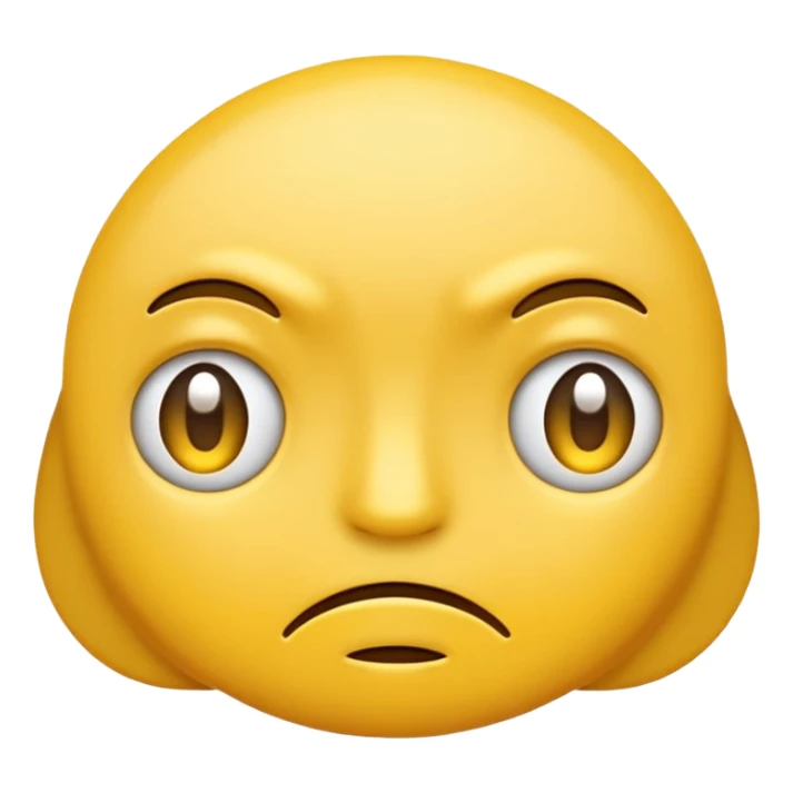 two emojis not happy stuck together no pink cheeks sticker