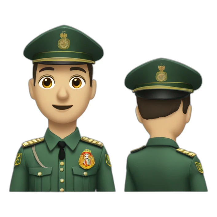 Guardia civil españa con tricornio sticker