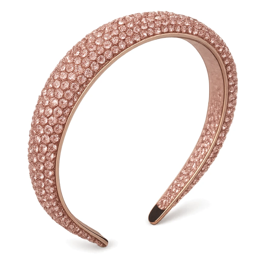 pink crystal headband, elegant and modern sticker
