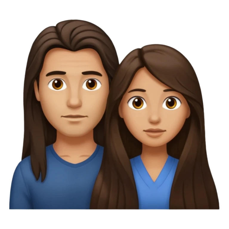 Brunette woman cock long haired man sticker