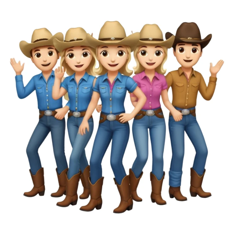 Line dance sticker