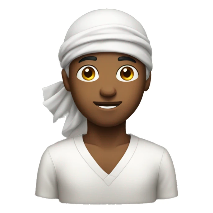 male in open shirt and durag sticker