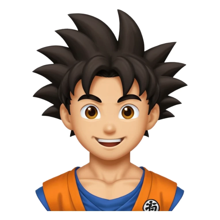 dragonball songoku happy emoji sticker