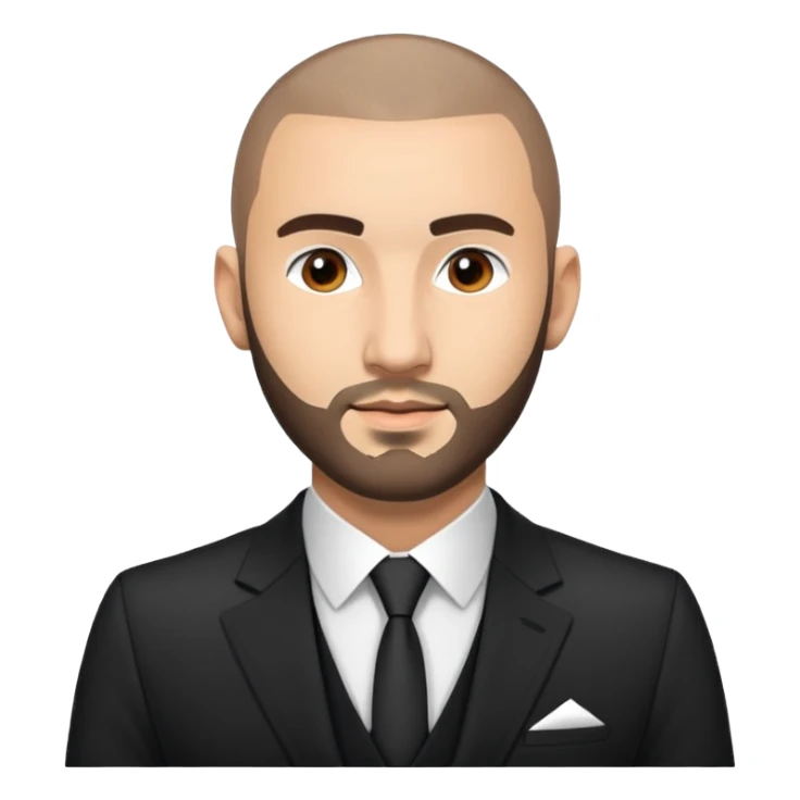 karim benzema, light skinned, wearing suit sticker