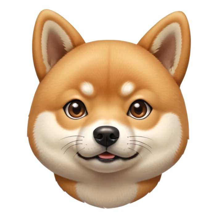 cute Shiba Inu dog confused with a playful, side-eye expression and a tilted head. The dog has light brown fur, big round eyes, and a soft smirk sticker