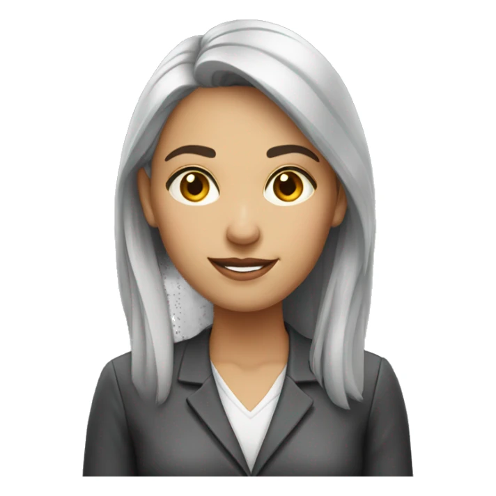 casual office girl portrait sticker