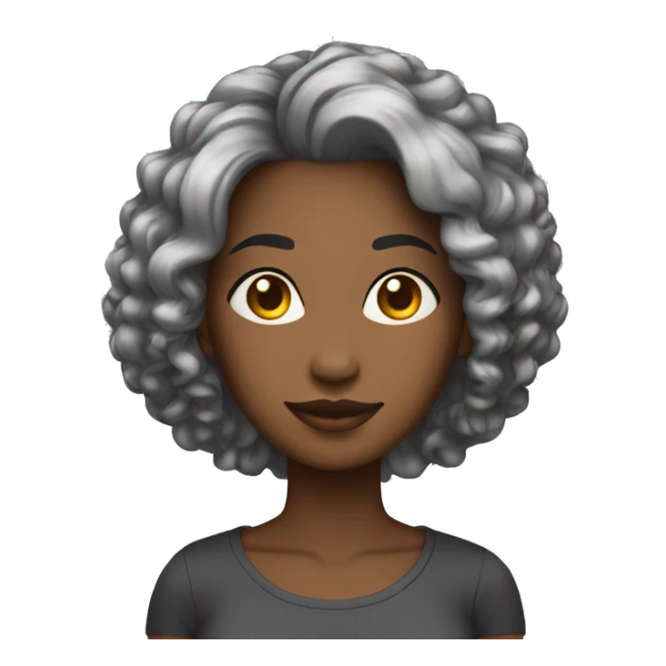 mulher cabelo curto liso pretos sticker