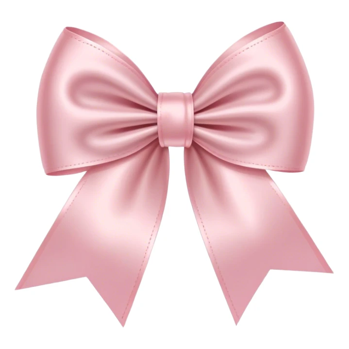 light pink ribbon bow sticker