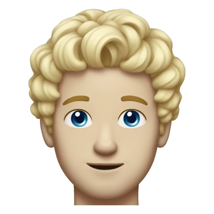 light curl blonde 30yo man blue eyed pale skin sticker