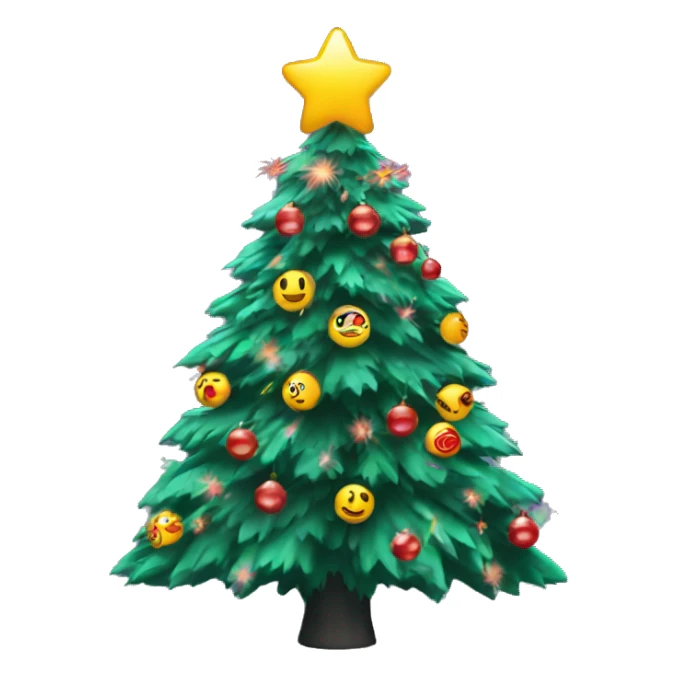Christmas tree with fireworks at the back sticker