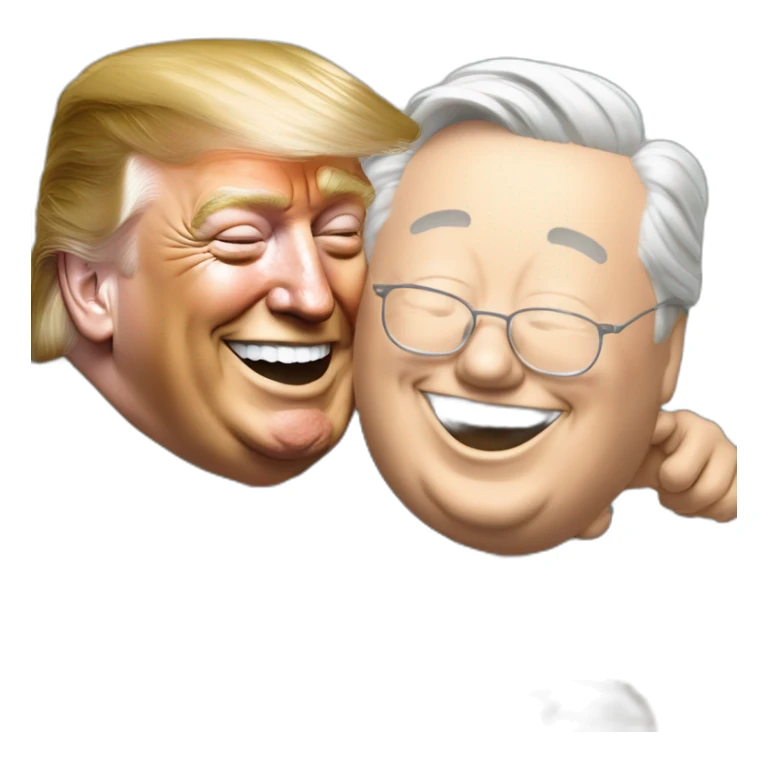 Jean Marie le pen laughing with Donald trump sticker
