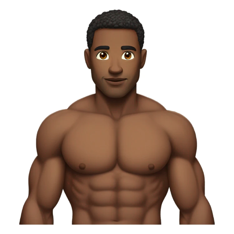 athetlic man shirtless not too muscular sticker