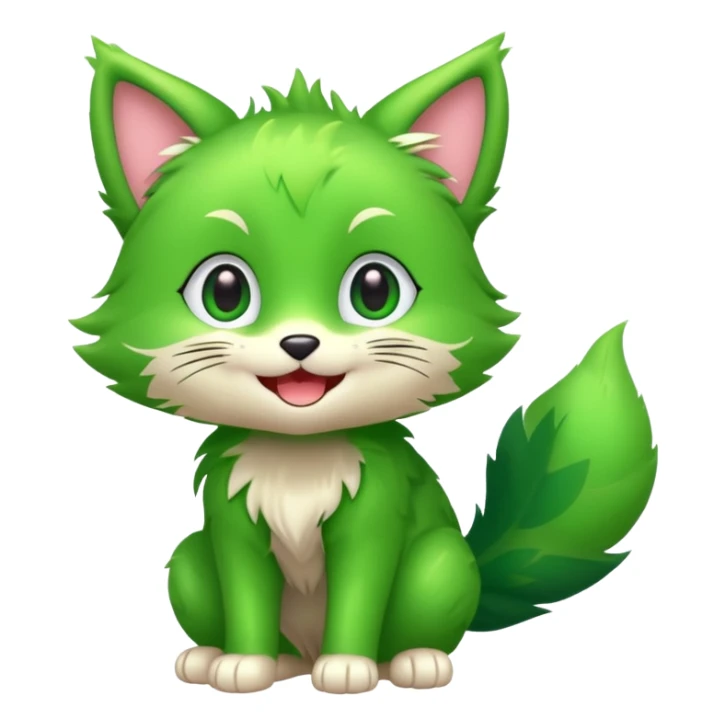 Kawaii cute cool feral Sprigatito (full body) sticker