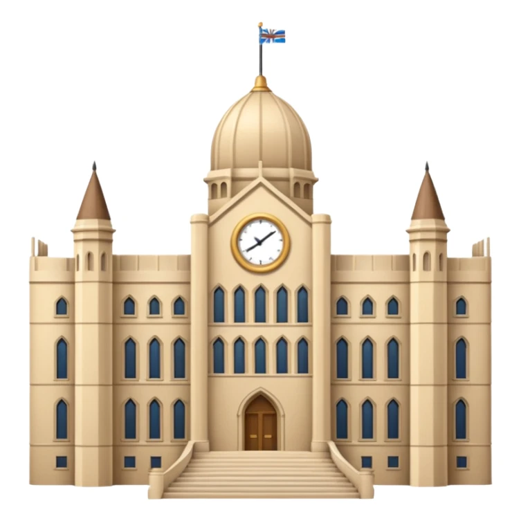 beige house-of-parliament beige colored sticker