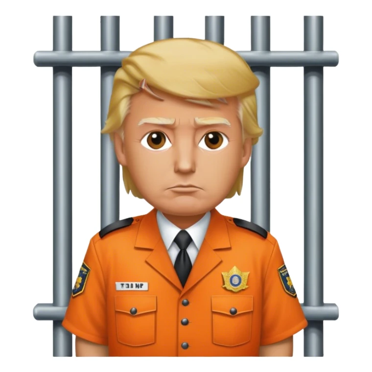 Donald trump in jail uniform  sticker