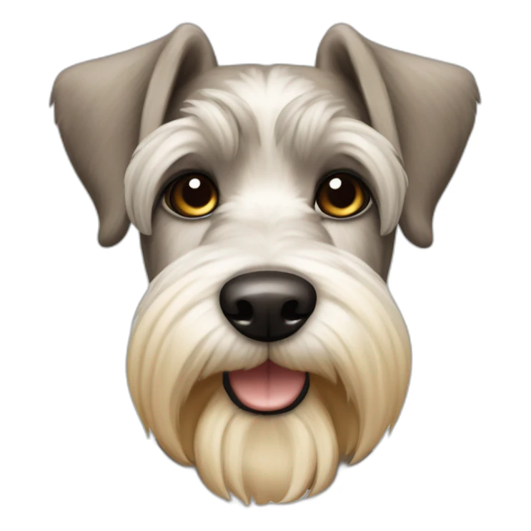 white yellow to caramel schnauzer alike breed with black nose and up ears sticker