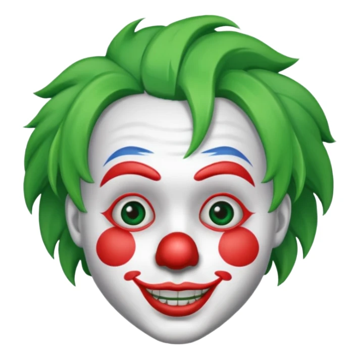 green hair clown sticker