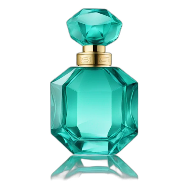 Iconic Octogonal Crystal Fragrance Bottle Turquoise Tint sticker