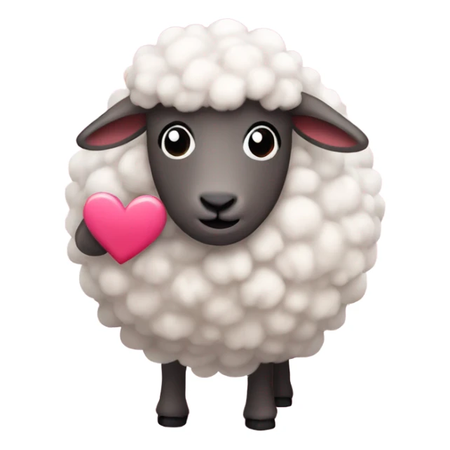 Sheep being in love, pink flur  sticker
