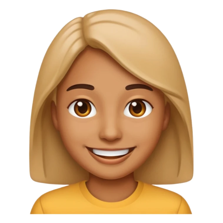 a smiling person, emoji style sticker