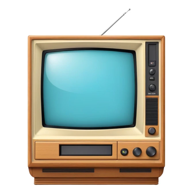 1980s Sony Trinitron TV with wood panel sides sticker