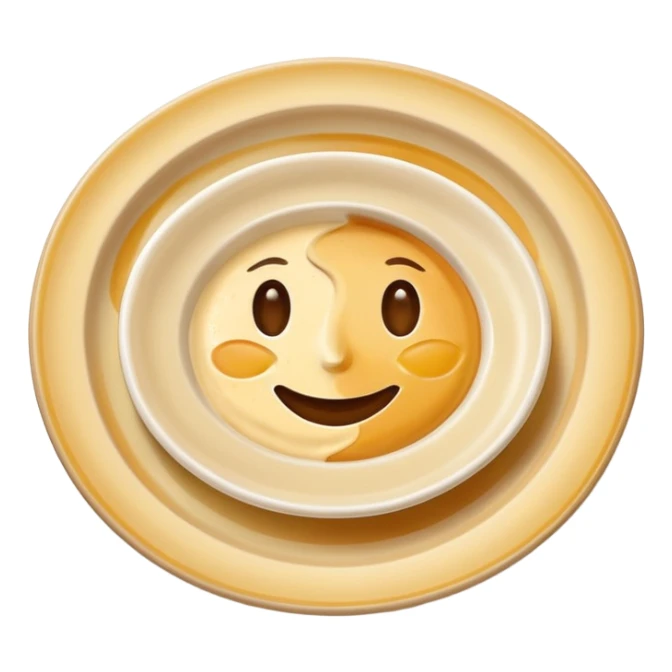 hummus plate, hyper-polished, vibrant, soft gradients, shiny, apple emoji style sticker